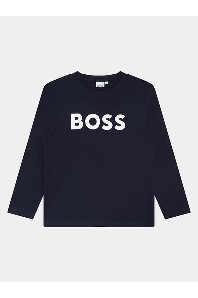 BOSS Bluză pentru băieți J25P25 D Bleumarin