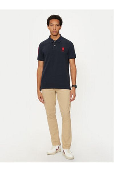 U.S. Polo Assn. Tricou polo pentru bărbați us polo assn MUP3313-L45 bleumarin