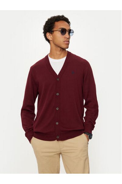 U.S. Polo Assn. us polo assn Mens Cardigan MUP2238-D74 Red