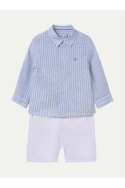 Abel & Lula abel lula Boy Set shirt and material shorts 5252 White