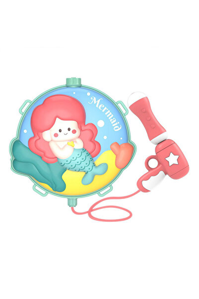 Mofy Baby Sırt Çantalı Sırta Takılabilen Pompalı Su Tabancası 2000ml Kapasite Mermaid Deniz Kızı