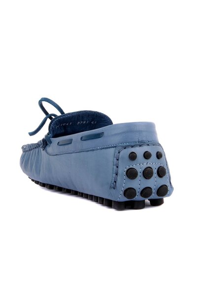 SailLakers - Kot Mavi Deri Erkek Loafer 101-3791-11169