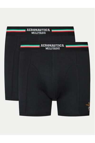 Aeronautica Militare Men's Set of 2 pairs of boxers AM1UBX002 Black