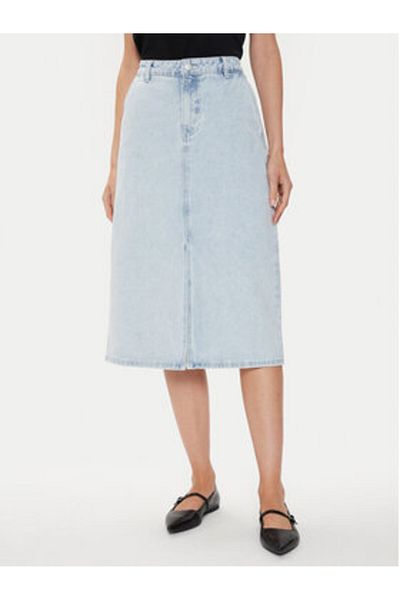 VILA Fustă din denim pentru femei vila 14099130 albastră