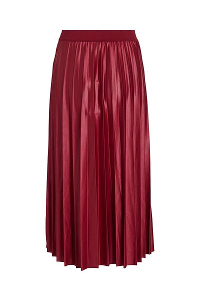 VILA vila Women's Pleated Skirt 14063241 Burgundy