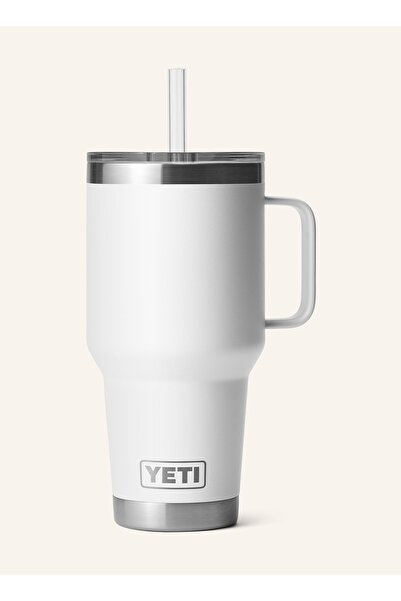 YETI كوب حراري سعة 1 لتر، جدار مزدوج، ستانلس ستيل، مع شفاطة ومقبض