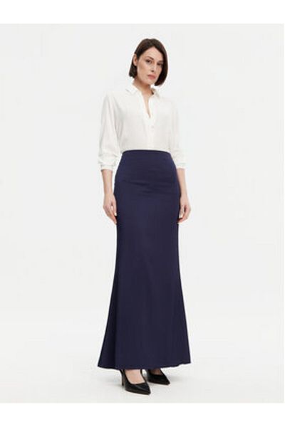 Access Fashion Fustă maxi pentru femei 53-6023 bleumarin