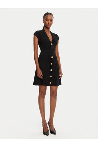 BALMAIN Rochie de cocktail pentru femei DF1R7330VB00 Negru