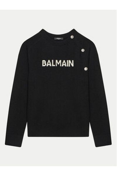 BALMAIN Girl Sweater BV9B00-Z2409 Black