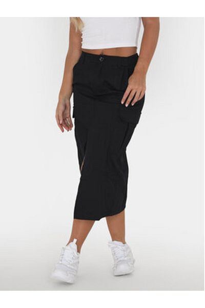 Brave Soul Fustă midi pentru femei LSKW-272NANCYBL Negru