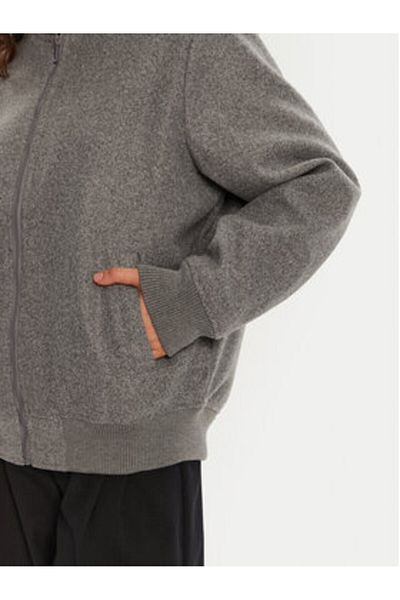 Brave Soul Women's Bomber Jacket LJK-WRENLEY Gray