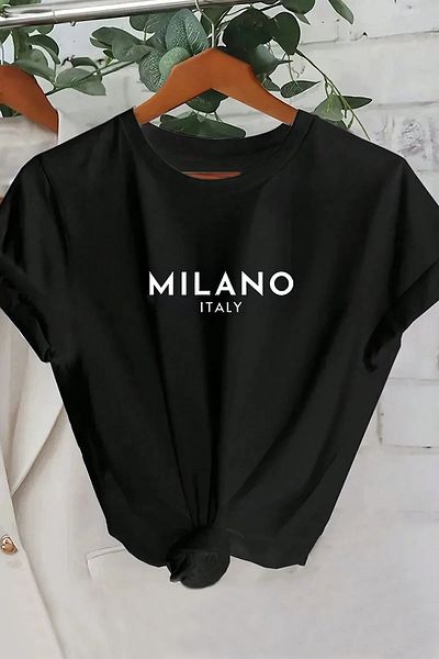 Cool mans Oversize Large Size Battal Milano Printed Cotton Crew Neck T-Shirt