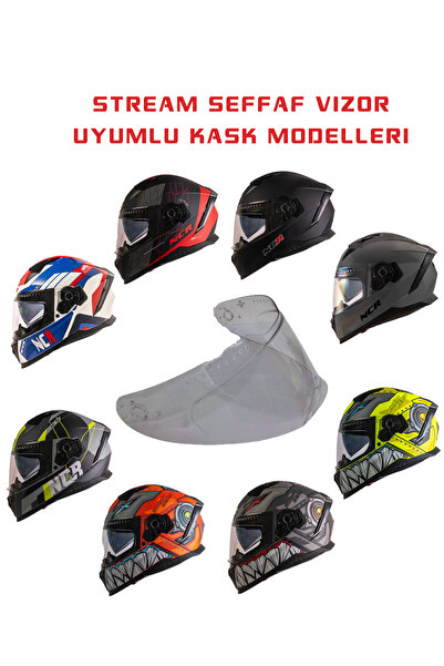 Emporium Stream Full Face Şeffaf Vizör (M69)