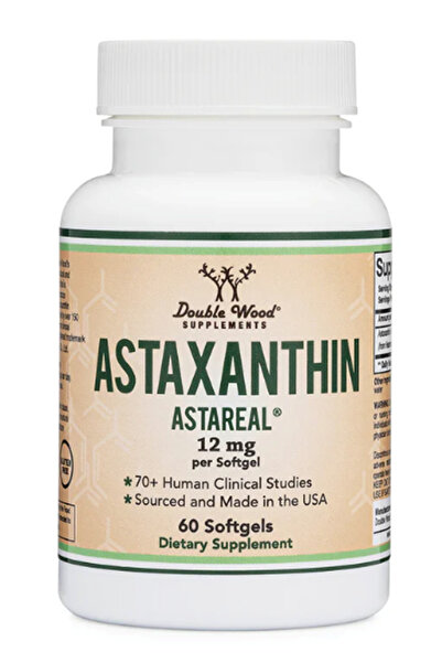 DOUBLE WOOD Astaxanthin 12mg Max Strength (Only Patented Astaxanthin (Astrare...