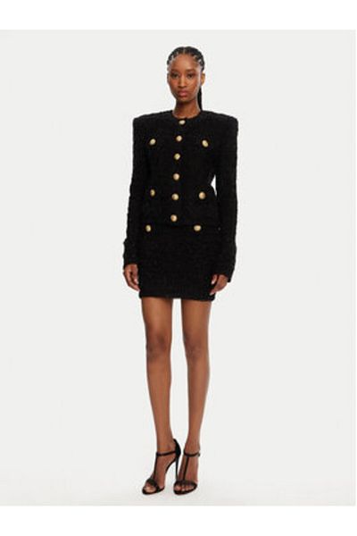 BALMAIN Women Mini Skirt DF1LB015KG43 Black