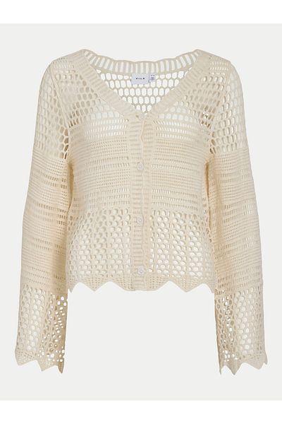 VILA Women's Cardigan 14106325 Beige