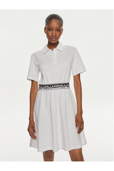 Karl Lagerfeld Rochie casual pentru femei 241W1350 albă