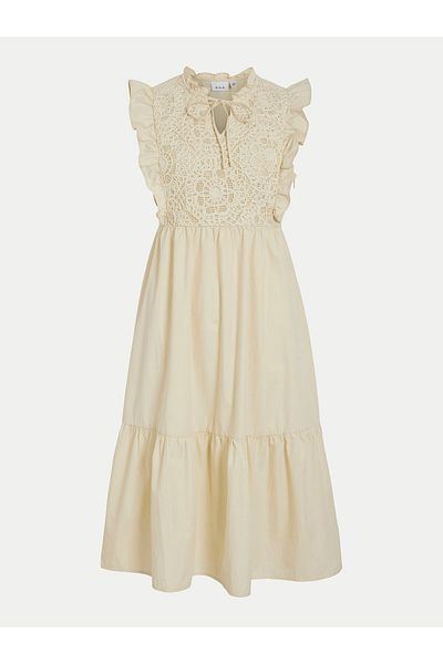 VILA vila Women's Summer Dress 14106337 Beige