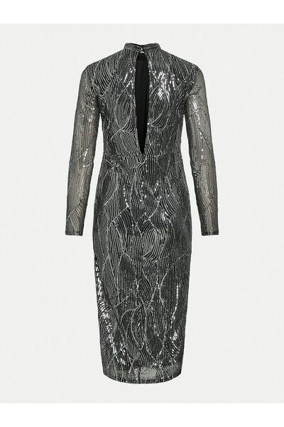 VILA vila Women's Cocktail Dress 14100905 Silver