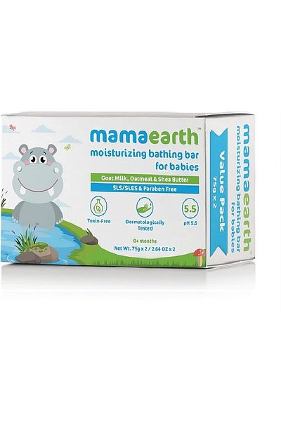 Mamaearth Moisturizing Bathing Bar for Babies 75gX2