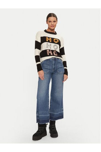 Brave Soul Women's Sweater LKX-230TRIHO Ecru