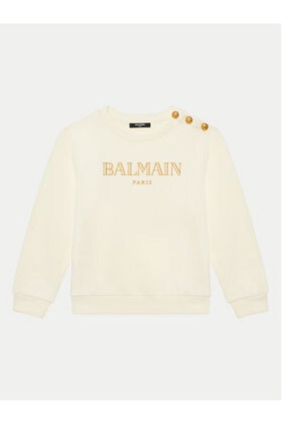 BALMAIN Hanorac pentru fete BV4B10-Z0081 Ecru