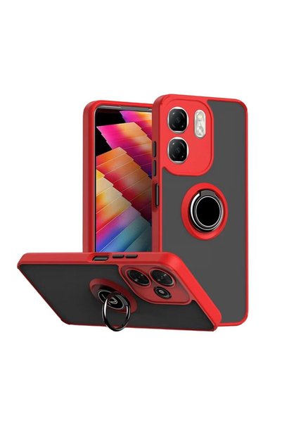 HANPORIUM حافظة متوافقة مع هاتف Infinix Hot 50i مع حامل حلقي وغطاء من السيليك...