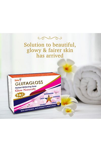 Seha GLUTAGLOSS Herbal whitening soap Glow Naturally 135 gm