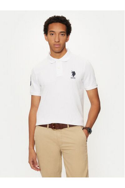 U.S. Polo Assn. Tricou polo pentru bărbați US Polo Assn MUP3313-P90 Alb