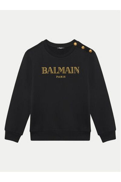 BALMAIN Girl Sweatshirt BV4B10-Z0081 Black