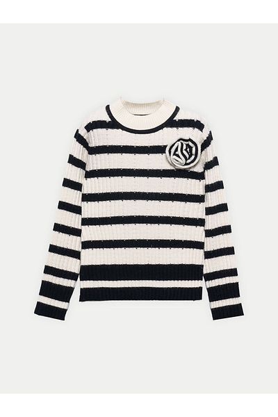 Abel & Lula abel lula Women's Sweater 5829 White, Black