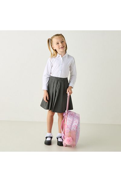 Juniors Solid Shirt With Long Sleeves And Button Closure