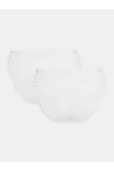 4F Women's Set of 2 pairs of classic briefs 4FWMM00UPTSF025 White