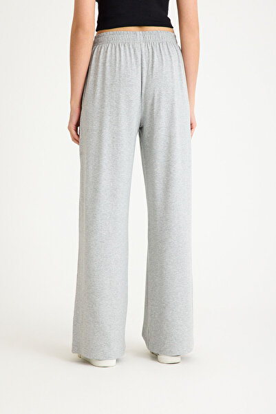 Pulsar Cotton Wide Leg Trousers Gray