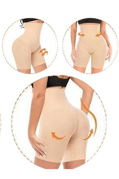 Fanilam High Waist Hip Basen and Belly Tightening Non-Slip Silicone Seamless Corset - 1 Size Smaller
