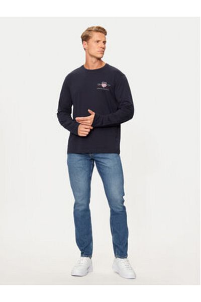 Gant Tricou bărbătesc cu mânecă lungă 2004058 bleumarin