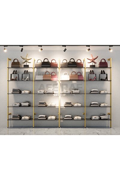 AFE DEKOR Mağaza Raf Sistemi, Askılık Sistemi, Butik Rafı, Mağaza Stand, Giyinme Odası-375*250