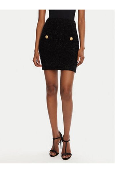 BALMAIN Women Mini Skirt DF1LB015KG43 Black