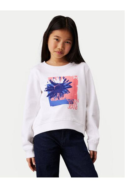 Calvin Klein Jeans Hanorac pentru fete IG0IG02635 Alb