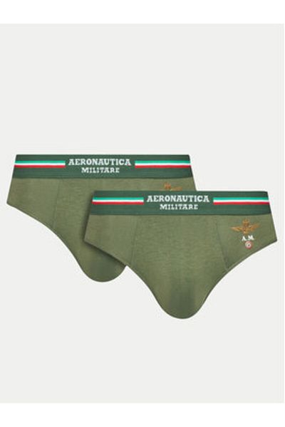 Aeronautica Militare Men's Set of 2 pairs of briefs AM1USL001 Khaki