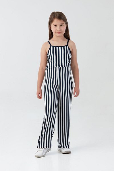 Fulla Moda Striped Crop Girl's Suit