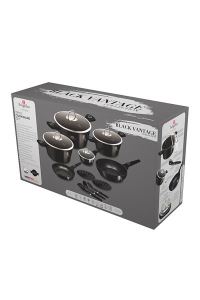 Berlinger Haus 15-piece Black Vantage Bh 8232 Cookware Set, Black