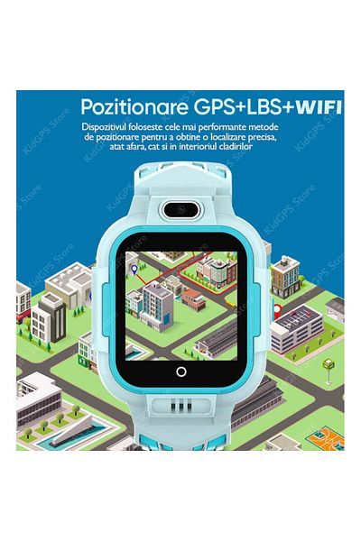 Techone KT16 4G GPS smartwatch for kids, Black