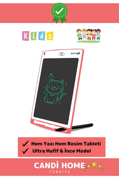 HOBİ CONDİ New Premium Lcd Screen Digital Drawing Tablet with Pen Writing Board Painting Picture Smart Tablet 8.5 Inch