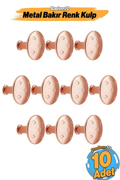 Badem10 Buton mare (10 buc.) Mobilier din metal din cupru Sertar de bucătărie Dulap dulap Mâner rotund Mâner