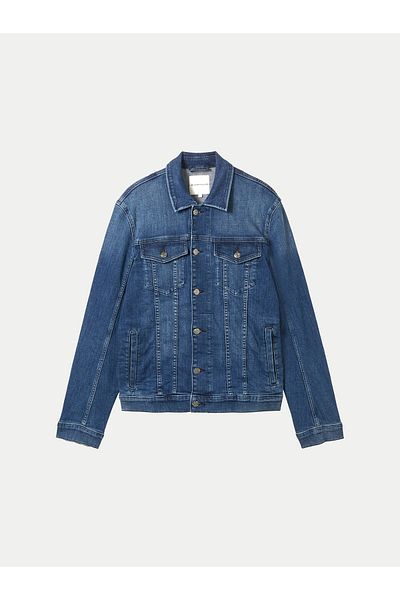 Tom Tailor Men's Denim Jacket 1040165 Navy Blue