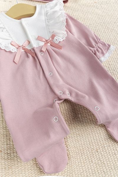 Babymod Stylish Baby Girl Jumpsuit with Ruffled Collar
