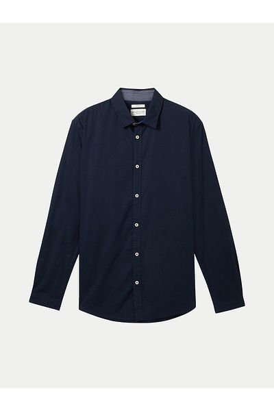 Tom Tailor Men's Shirt 1037435 Navy Blue