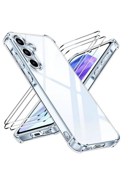 OEM Set Case for Samsung Galaxy A56 5G with Screen Protector, Silicone Antishock, Transparent