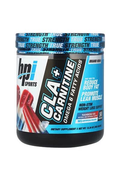 bpi Sports Cla Plus Carnitine, Rainbow Ice, 50 Servings Boost Performance, Supports